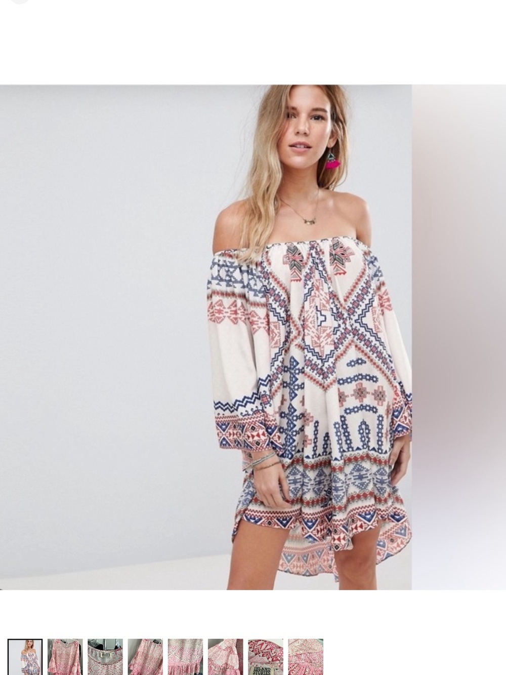 Island stories Off-Shoulder Mini Dress pink